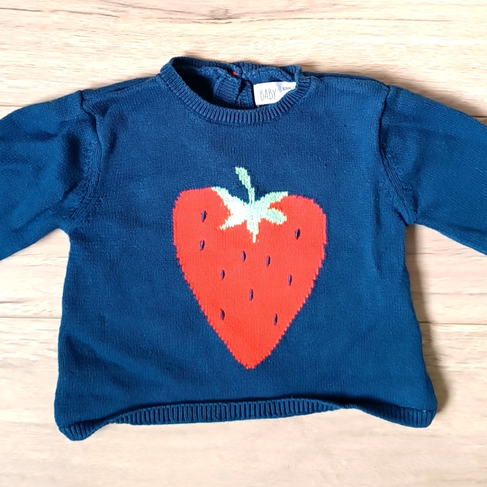 Blue Strawberry Kids Sweater